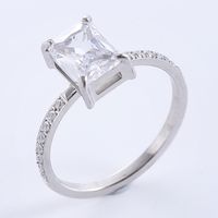 Classic Style Solid Color Stainless Steel Plating Inlay Zircon 24k Gold Plated Rose Gold Plated Rings main image 5