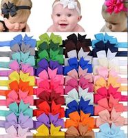 Fashion Solid Color Flower Bow Knot Cloth Hair Band sku image 1