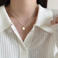 Simple Style Geometric Sterling Silver Gold Plated Silver Plated Pendant Necklace sku image 1