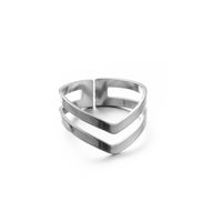 Einfacher Stil Geometrisch Rostfreier Stahl Offener Ring sku image 3