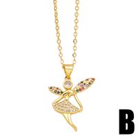 Elegant Simple Style Heart Shape Copper Plating Inlay Zircon 18k Gold Plated Pendant Necklace main image 3