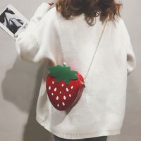 Women's All Seasons Pu Leather Fruit Cute Heart-shaped Zipper Shoulder Bag main image 1