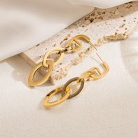 1 Pair Elegant Formal Irregular Solid Color Irregular Plating Stainless Steel 18k Gold Plated Drop Earrings main image 5