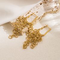 1 Pair Elegant Formal Irregular Solid Color Irregular Plating Stainless Steel 18k Gold Plated Drop Earrings main image 2