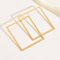 1 Pair Simple Style Solid Color Plating Alloy Gold Plated Ear Studs main image 4