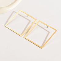 1 Pair Simple Style Solid Color Plating Alloy Gold Plated Ear Studs main image 3