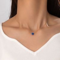 Simple Transparent Invisible Fish Line Zircon Necklace Diamond-studded Clavicle Chain Female sku image 18
