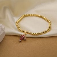 Simple Style Commute Cross Copper Plating Inlay Zircon 18k Gold Plated Bracelets main image 3