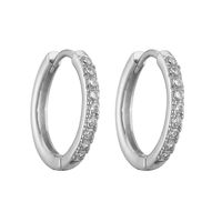 1 Paire Décontractée Style Simple Style Classique Rond Placage Incruster Le Cuivre Zircon Plaqué Or 18k Boucles D'oreilles Cerceau sku image 8