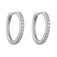1 Pair Casual Simple Style Classic Style Round Plating Inlay Copper Zircon 18k Gold Plated Hoop Earrings sku image 10