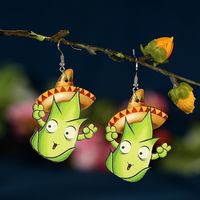 1 Pair Cartoon Style Cute Funny Corn Grape Wood Drop Earrings main image 7