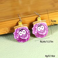 1 Pair Cartoon Style Cute Funny Corn Grape Wood Drop Earrings sku image 4