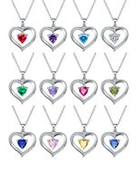 Elegant Heart Shape Sterling Silver Plating Inlay Zircon Pendant Necklace main image 5