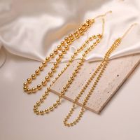 Vintage Style Simple Style Solid Color Copper 18k Gold Plated Necklace In Bulk main image 1