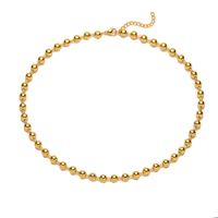Vintage Style Simple Style Solid Color Copper 18k Gold Plated Necklace In Bulk sku image 4