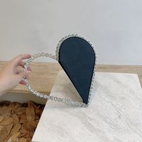 Pu Leather Color Block Heart-shaped Evening Bags sku image 2