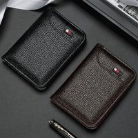 Unisex Solid Color Pu Leather Open Card Holder main image 5