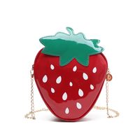 Women's All Seasons Pu Leather Fruit Cute Heart-shaped Zipper Shoulder Bag sku image 1