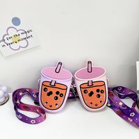 Kid's Silica Gel Fruit Cute Square Zipper Crossbody Bag main image 1