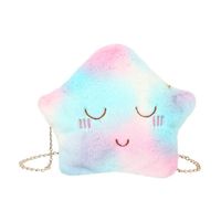 Women's Plush Cartoon Cute Dumpling Shape Zipper Chain Bag sku image 2