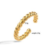 Vintage Style Simple Style Heart Shape Twist Copper 18k Gold Plated Zircon Rings In Bulk main image 7
