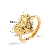 Vintage Style Simple Style Heart Shape Twist Copper 18k Gold Plated Zircon Rings In Bulk main image 8