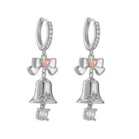 1 Pair Casual Christmas Sweet Christmas Hat Christmas Tree Santa Claus Plating Hollow Out Inlay Copper Zircon 18k Gold Plated Drop Earrings sku image 6