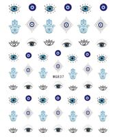 Novelty Eye Stickers Nail Decoration Accessories 1 Piece sku image 2