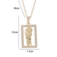 Vintage Style Virgin Mary Copper Plating Inlay Zircon Women's Pendant Necklace main image 2