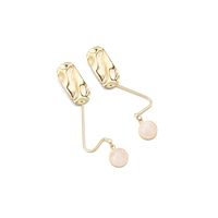 1 Pair Elegant Solid Color Plating Inlay Copper Natural Stone Silver Plated Ear Hook main image 6