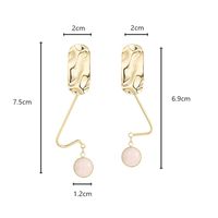1 Pair Elegant Solid Color Plating Inlay Copper Natural Stone Silver Plated Ear Hook main image 2