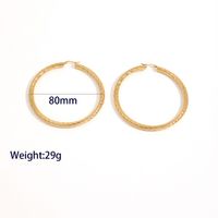 1 Pair Casual Vacation Classic Style Circle Solid Color Plating 304 Stainless Steel 18K Gold Plated Hoop Earrings main image 7