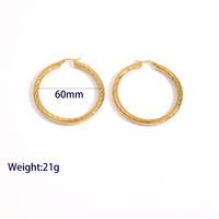 1 Pair Casual Vacation Classic Style Circle Solid Color Plating 304 Stainless Steel 18K Gold Plated Hoop Earrings main image 6