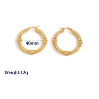 1 Pair Casual Vacation Classic Style Circle Solid Color Plating 304 Stainless Steel 18K Gold Plated Hoop Earrings sku image 5