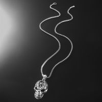 Vintage Style Skull Alloy Plating Men's Pendant Necklace sku image 1
