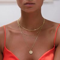 Elegant Simple Style Round Alloy Wholesale Layered Necklaces sku image 1