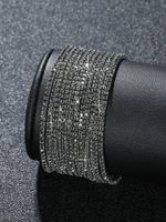 Elegant Vacation Solid Color Alloy Inlay Rhinestones Silver Plated Women's Bracelets main image 4