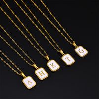 Stainless Steel Artistic Simple Style Casual Plating Letter Pendant Necklace main image 4