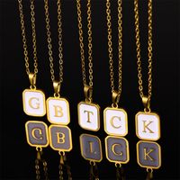 Stainless Steel Artistic Simple Style Casual Plating Letter Pendant Necklace main image 1