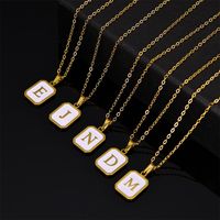 Stainless Steel Artistic Simple Style Casual Plating Letter Pendant Necklace main image 3
