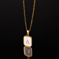 Stainless Steel Artistic Simple Style Casual Plating Letter Pendant Necklace sku image 1