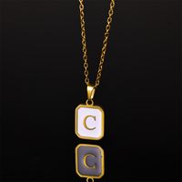Stainless Steel Artistic Simple Style Casual Plating Letter Pendant Necklace sku image 3