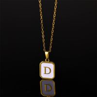 Stainless Steel Artistic Simple Style Casual Plating Letter Pendant Necklace sku image 4