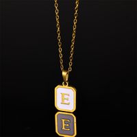 Stainless Steel Artistic Simple Style Casual Plating Letter Pendant Necklace sku image 5