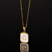 Stainless Steel Artistic Simple Style Casual Plating Letter Pendant Necklace sku image 6