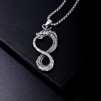 Vintage Style Ethnic Style Dragon 304 Stainless Steel Plating Men's Pendant Necklace main image 4