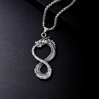 Vintage Style Ethnic Style Dragon 304 Stainless Steel Plating Men's Pendant Necklace main image 2