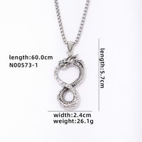 Vintage Style Ethnic Style Dragon 304 Stainless Steel Plating Men's Pendant Necklace sku image 1