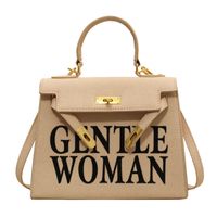 Women's All Seasons Pu Leather Letter Streetwear Square Magnetic Buckle Handbag sku image 4