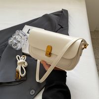 Women's Pu Leather Solid Color Elegant Square Magnetic Buckle Shoulder Bag Crossbody Bag main image 5
